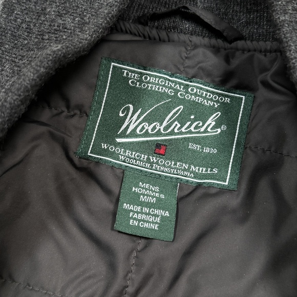 Woolrich Bear Claw Wool Blend Gray Insulated Vest Jacket Mens Medium - Picture 7 of 9